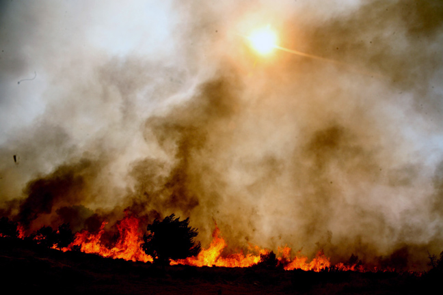 Καίγεται δάσος στη Σάμο